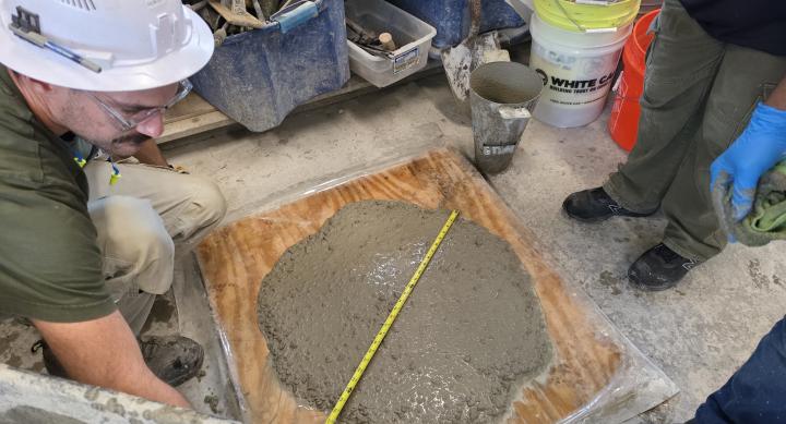 a concrete pour